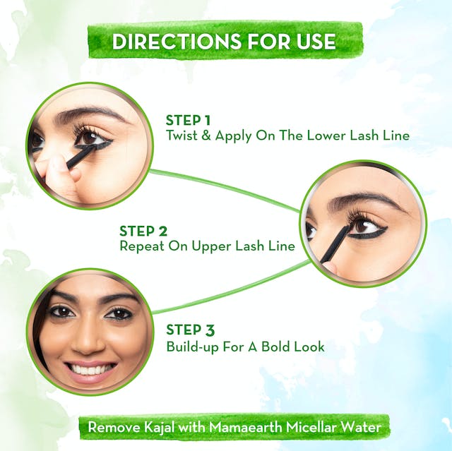 Mamaearth Charcoal Black Long Stay Kajal - Grab2buy