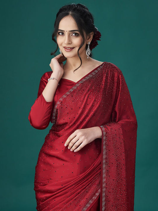 kasee Embellished Satin Saree