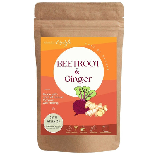 Satvi Wellness Beetroot Ginger Tea Bags | Herbal Tea