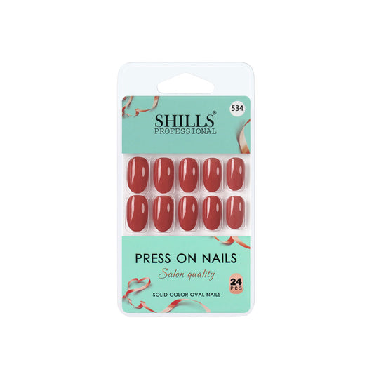 Shills Professional Reusable Press On Nails Oval - SPN534