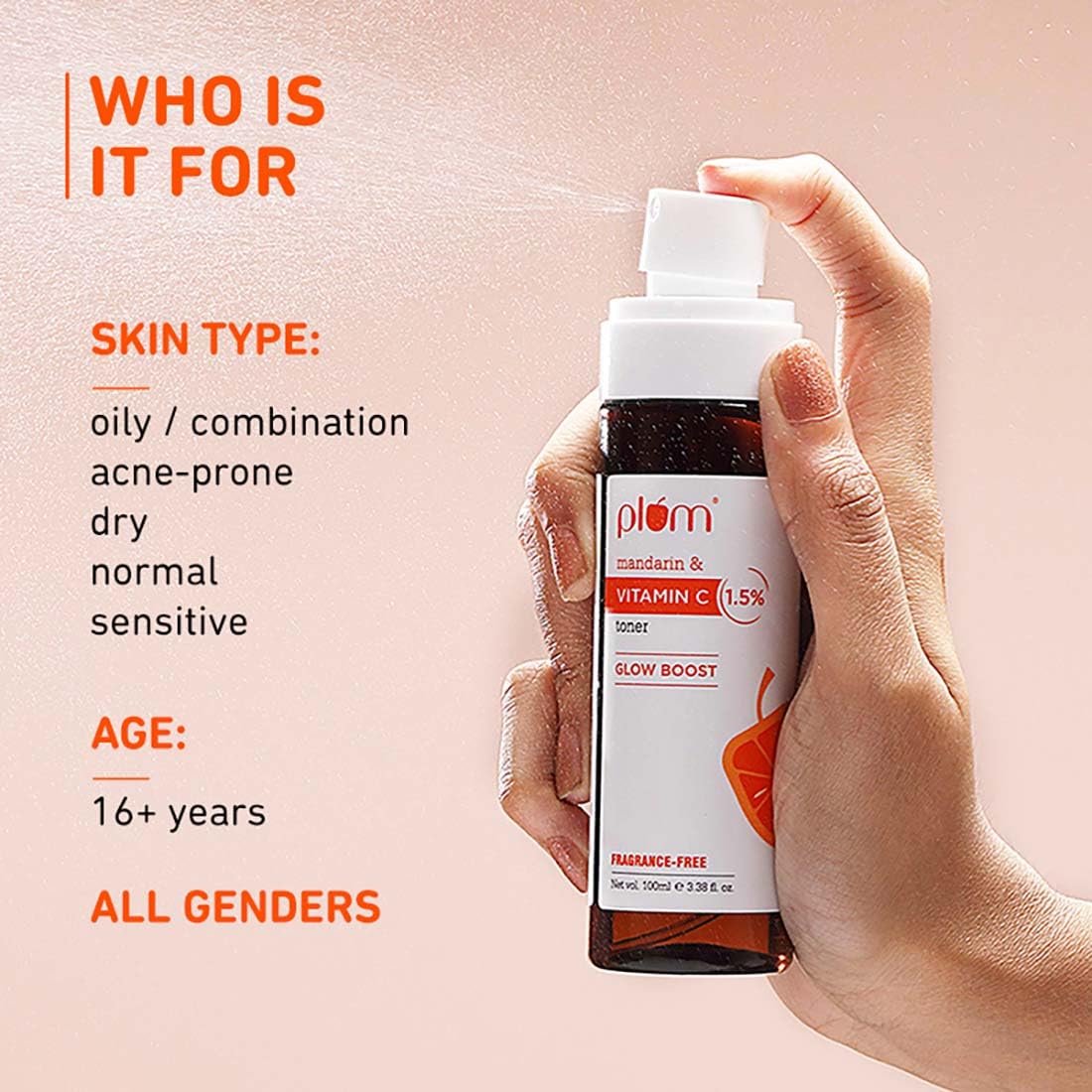 Plum 1.5% Vitamin C Toner with Mandarin for Glowing Skin - Grab2buy