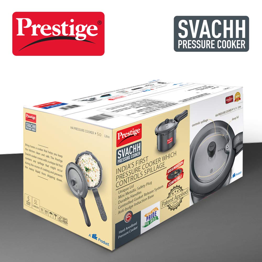 Pressure Cooker, 5 Litres, Black