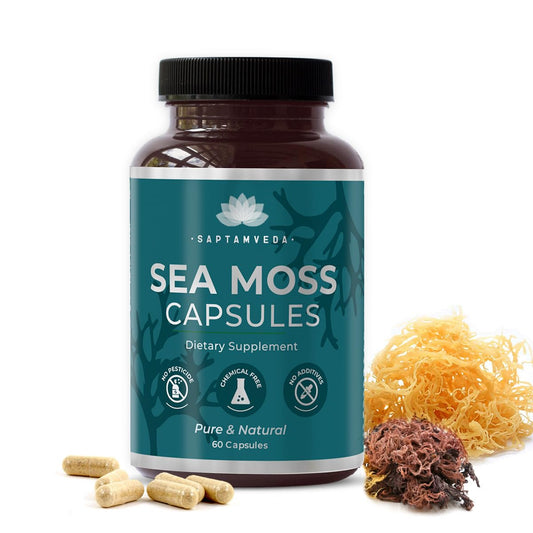 Saptamveda Irish Sea Moss 500mg Capsules - Grab2buy