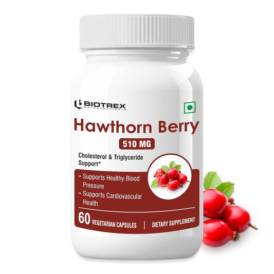 Biotrex Hawthorn Berry 510Mg Veg Capsules - Grab2buy