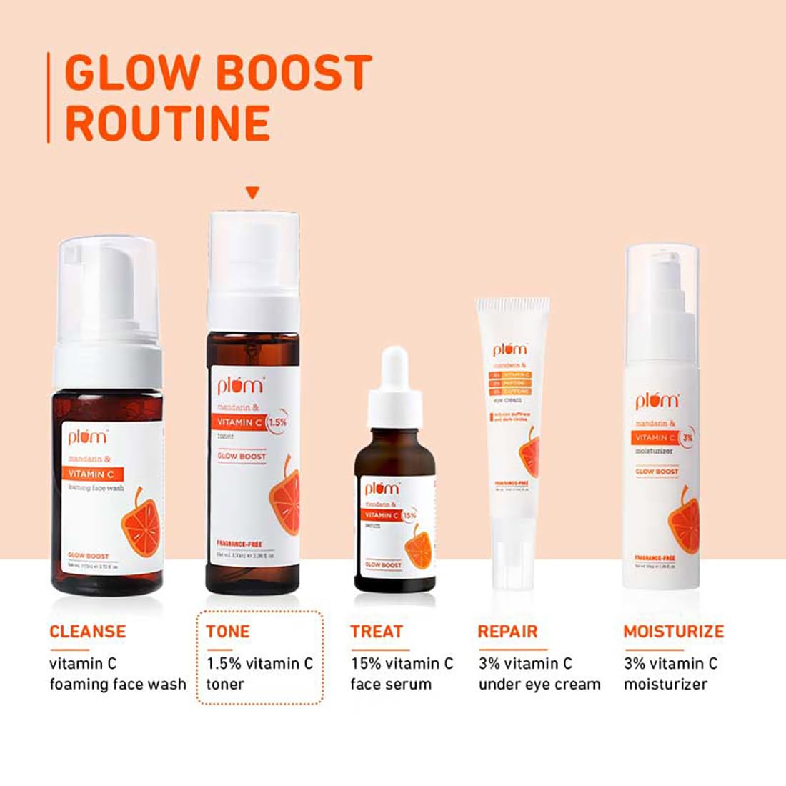 Plum 1.5% Vitamin C Toner with Mandarin for Glowing Skin - Grab2buy