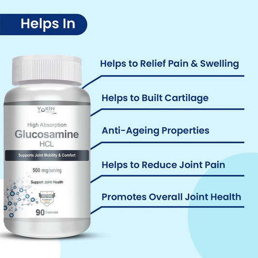 Vokin Biotech Glucosamine HCL Supplement Supports Joint Health -500mg Grab2Buy Vokin Biotech Grab2Buy