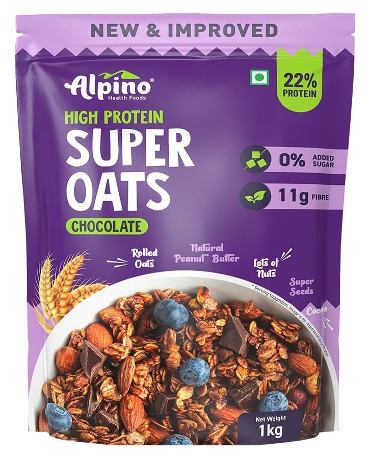 Alpino High Protein Super Rolled Oats Chocolate - Grab2buy