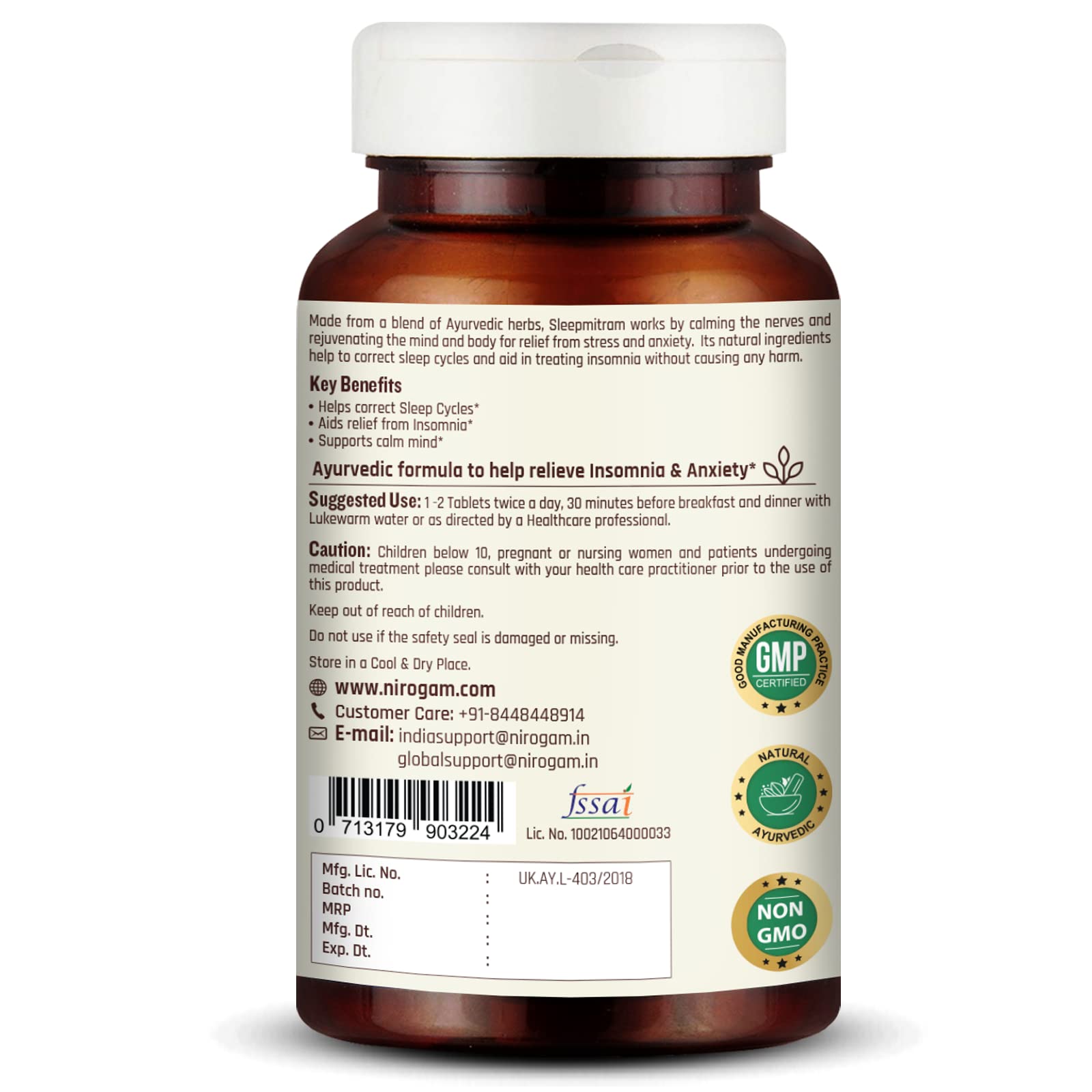 Nirogam Sleepmitram Tablets - Grab2buy