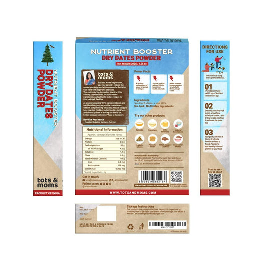 Tots and Moms Organic Dry Dates Powder - Grab2buy