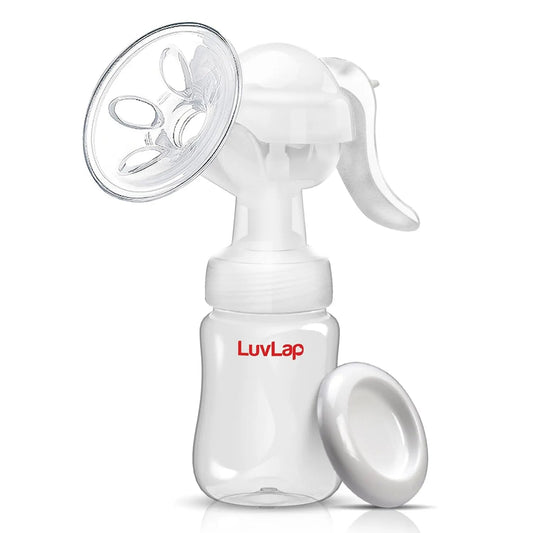 Manual Breast Pump, 3 Level Suction Adjustment, Easy Massage Cushion & Ergonomic Handle for Easy & Painless Breast Milk Expression, 2pcs Breast Pads free, Soft & Gentle, BPA Free | Hanscure