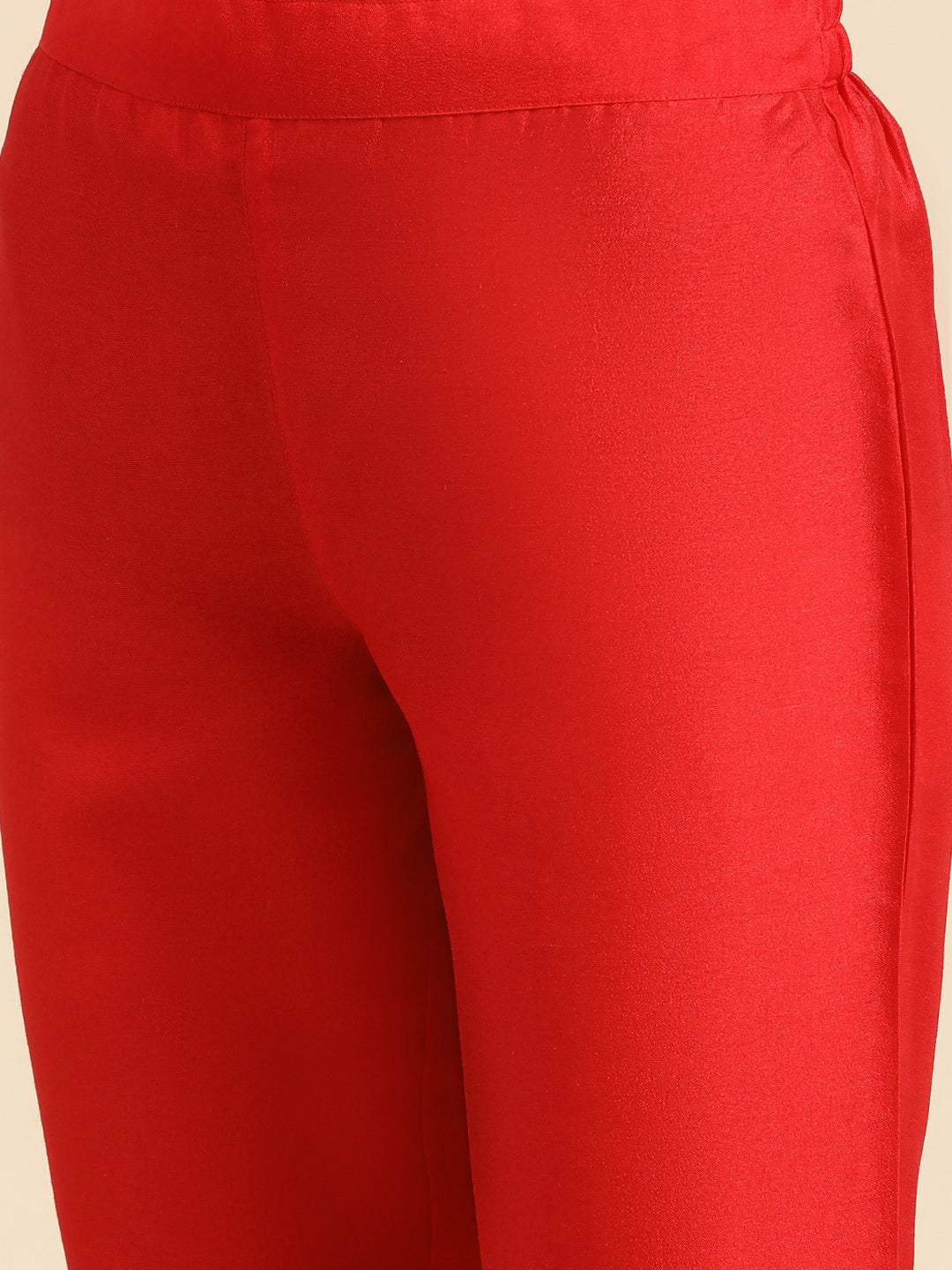 Sangria Women Red Ethnic Motifs Printed Kurta with Trousers - Grab2buy
