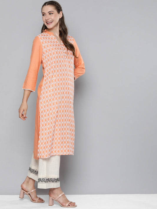 HERE&NOW Women Ethnic Motifs Embroidered Sequined Kurta