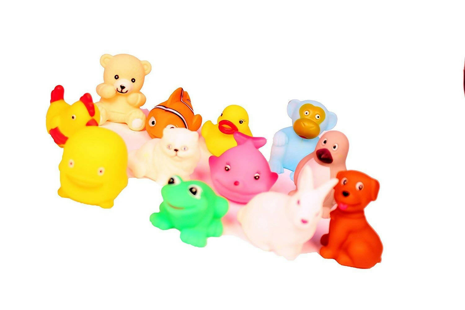 Cable World Plastic Baby Bath Chu Chu Colorful Animal Shape Toy (Multicolor, Multi Design) - Grab2buy