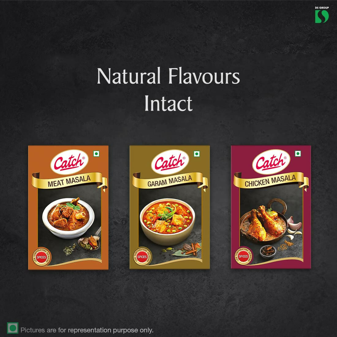 Catch Masala & Spices - Meat Masala 100 gms + Chicken Masala 100 gms + Garam Masala 100 gms - Grab2buy
