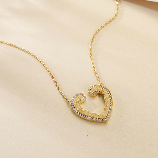 Cauer CAUER 925 Sterling Silver Moissanite Round Pendant Chain Grab2Buy Cauer Grab2Buy