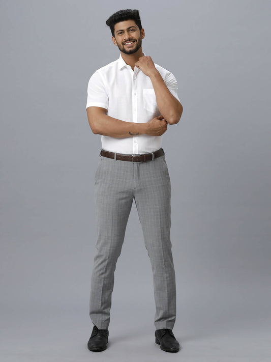 Ramraj Cotton Mens Half Sleeve Formal 100 % Cotton White Shirt