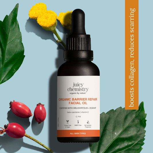 Organic Barrier Repair Facial Oil Fortified with Helichrysum + Rosehip