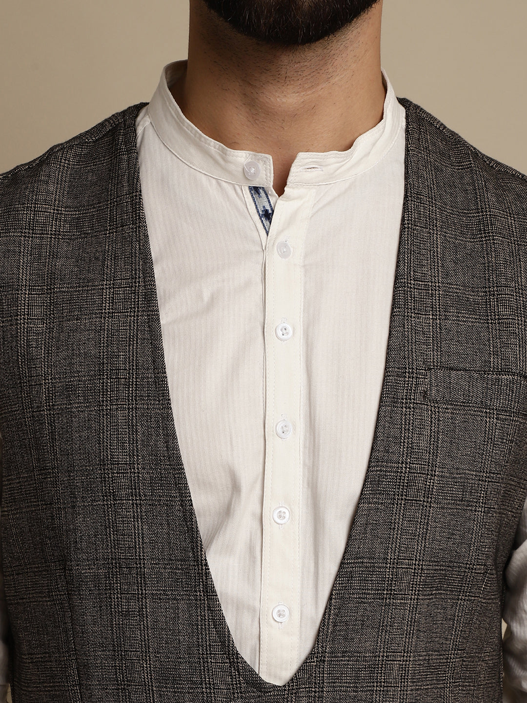 Even Apparels Men's Brown Double Breast Waistcoat - Grab2buy