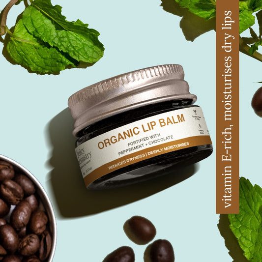 Organic Lip Balm Fortified with Peppermint + Chocolate Freebie