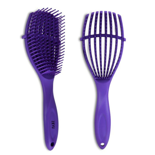 ZEYU Detangler Hairbrush for Curly Hair – 8-Row Flexible & Soft Nylon Bristles- Blue Grab2Buy ZEYU Grab2Buy