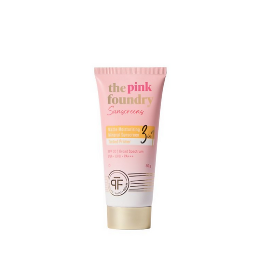 The Pink Foundry Tinted Matte Mineral Moisturising Sunscreen - SPF 30, PA+++ & UVA UVB Protection Grab2Buy The Pink Foundry Grab2Buy