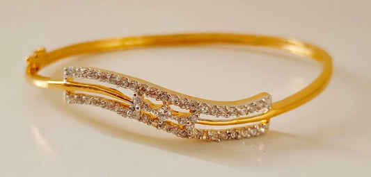 AD Bracelet With White Stone Size 2.4 Grab2Buy Mokshi Collections Grab2Buy