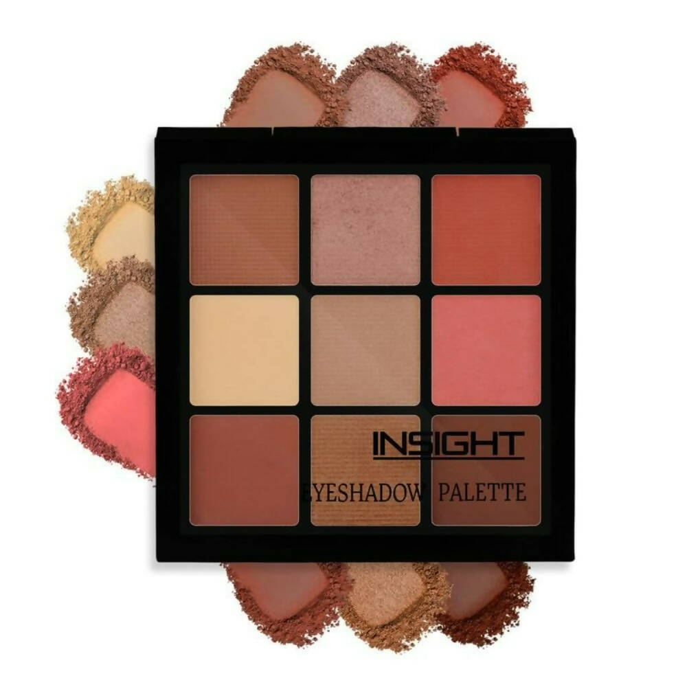 Insight Cosmetics 9 Color Eyeshadow Pallate - Brown - Grab2buy