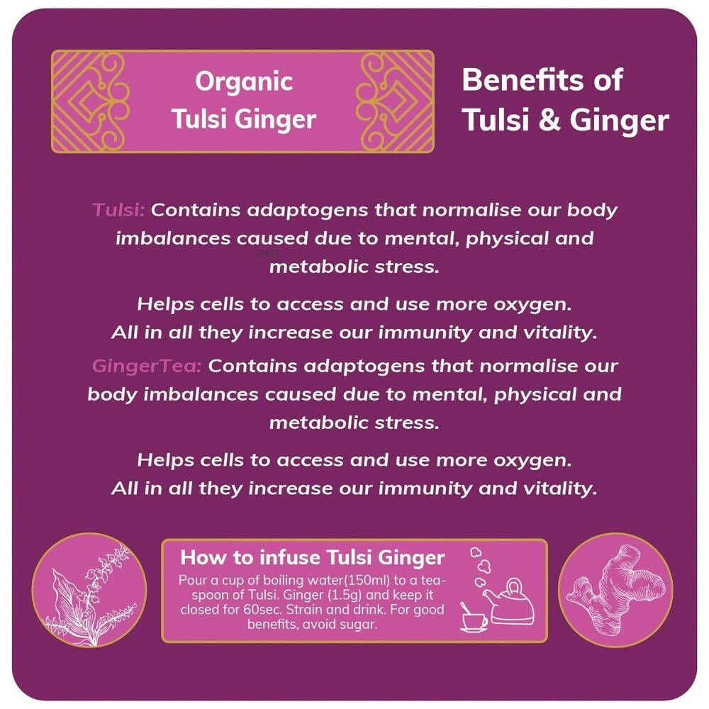 24 Mantra Organic Tulsi Ginger Tea Powder - Grab2buy