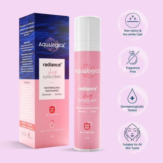 Aqualogica Radiance Sunscreen + Illuminate Oil Free Moisturiser Combo Grab2Buy Aqualogica Grab2Buy