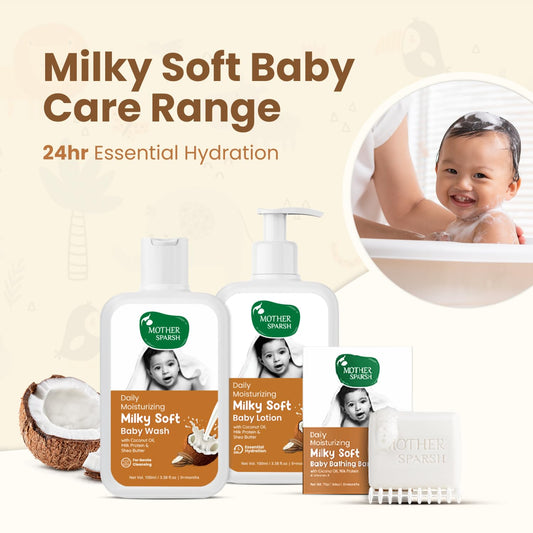 Mother Sparsh Gift Set for Babies, Combo of 5 Baby Skin Care Essentials (Sunshine Box) - Grab2buy