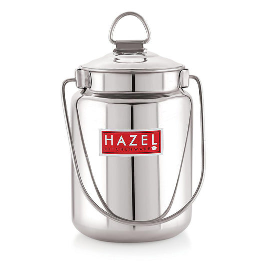 HAZEL Stainless Steel Plain Barani, 1 LTR