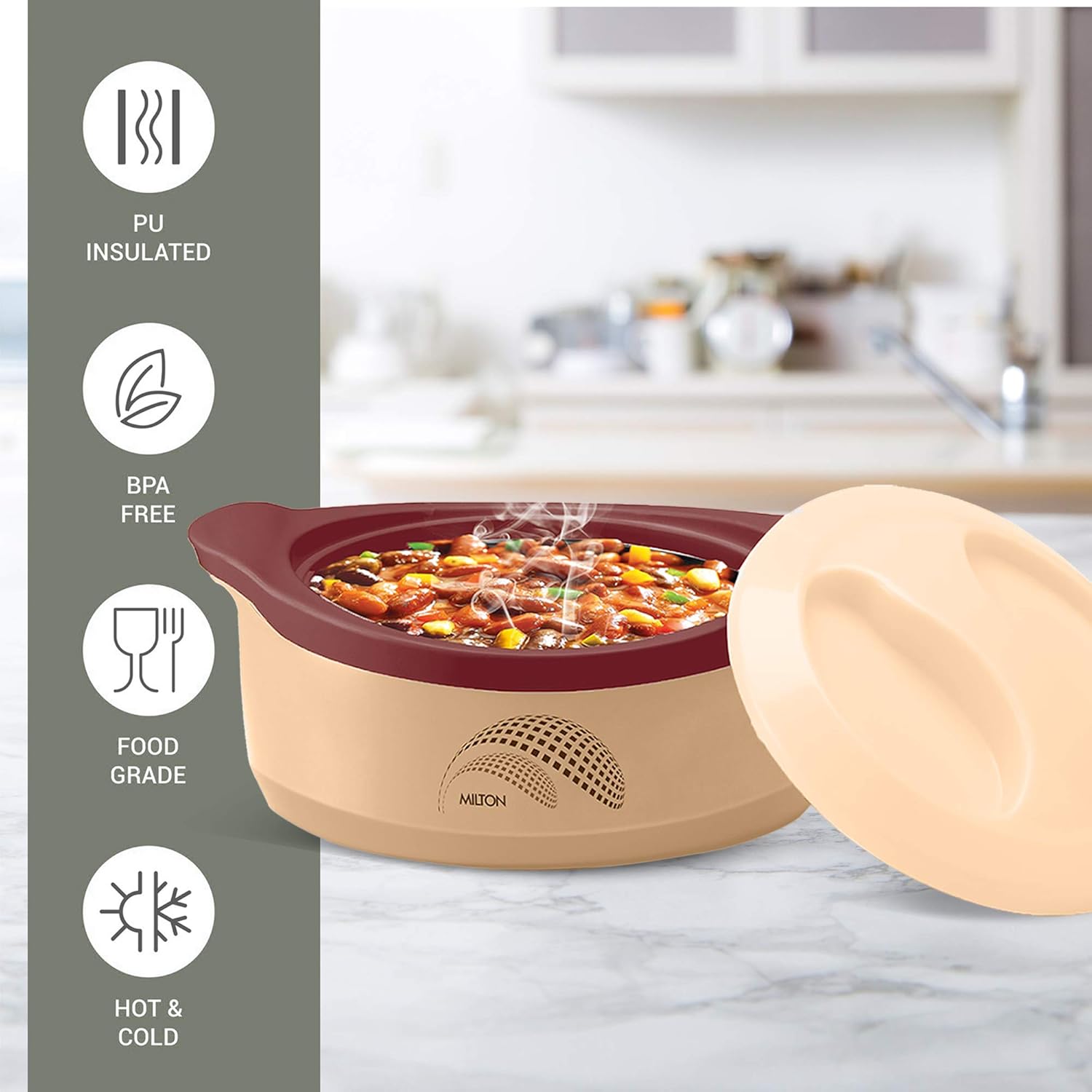 Milton New Marvel 1000 Inner Steel Casserole For Roti/Chapati - Brown Color - Grab2buy
