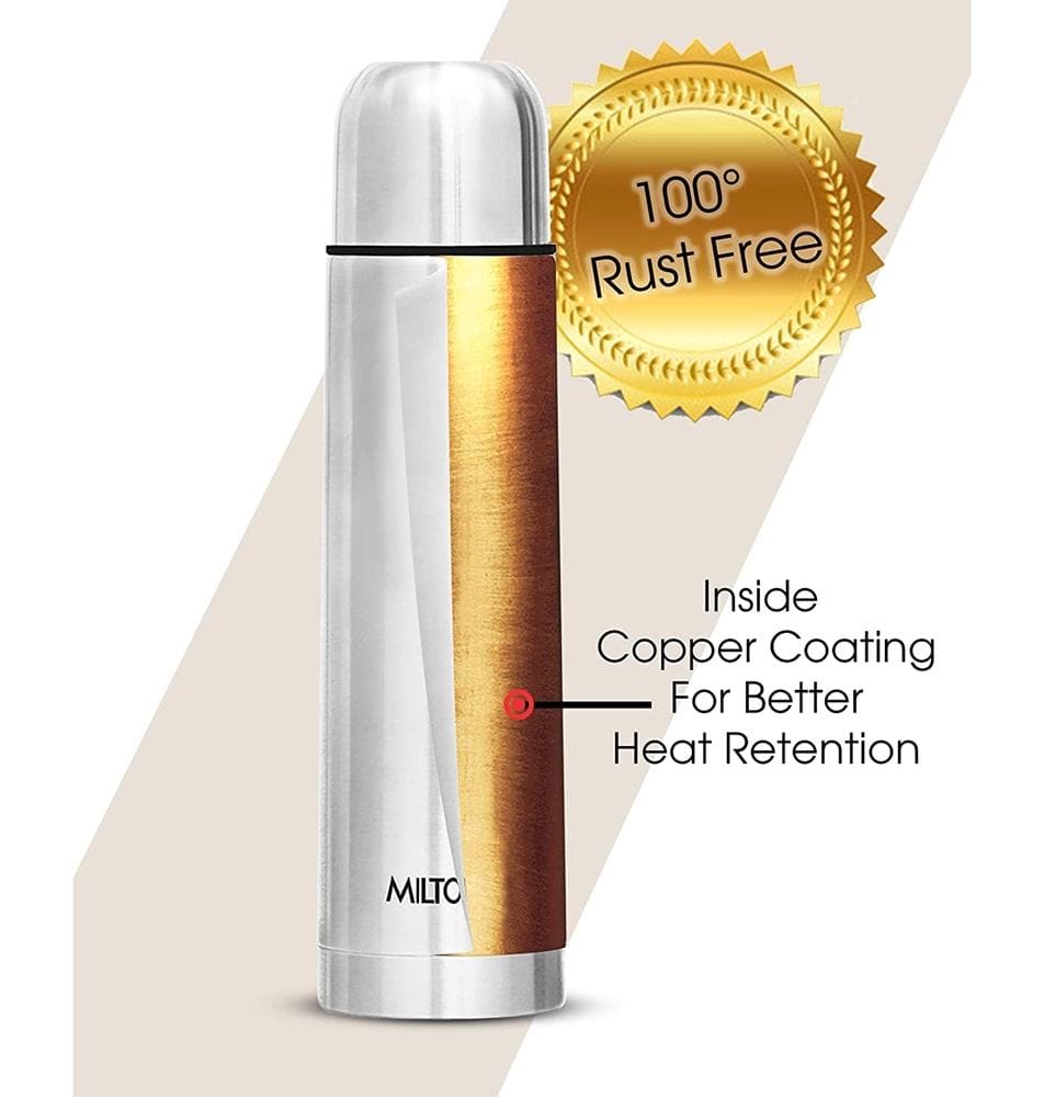 Milton Steel Hot & Cold Bottle, 1000 ml - Grab2buy