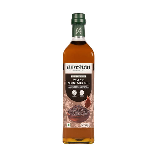 Anveshan Wood Pressed Black Mustard Oil - Grab2buy