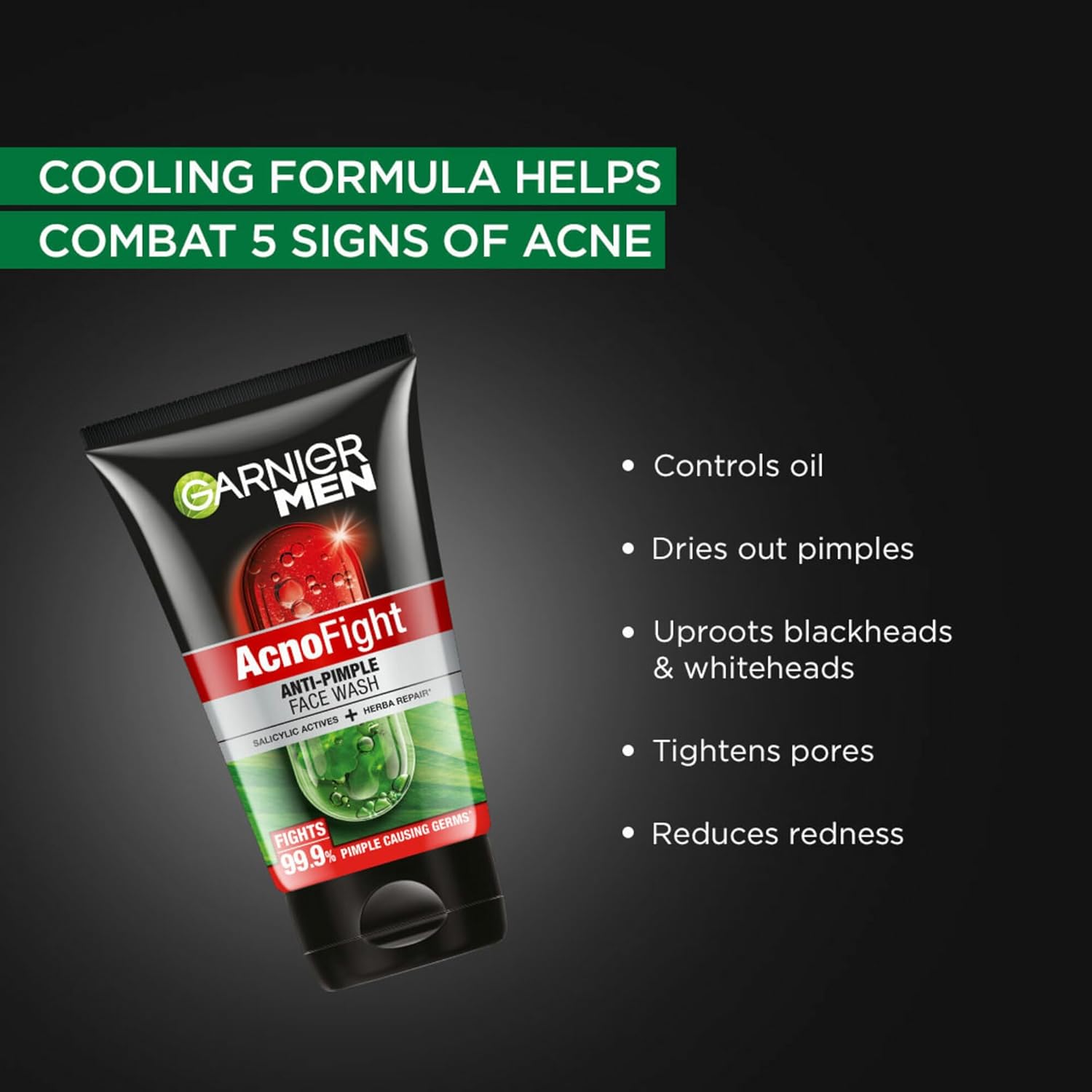 Garnier Men Acno Fight 6-in-1 Anti-Pimple Face wash - Distacart