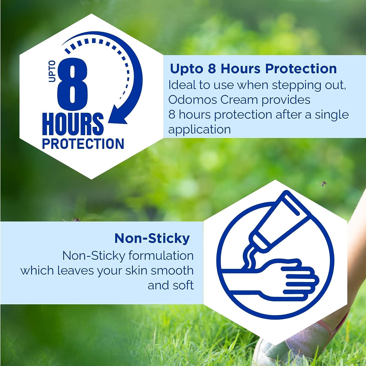 Dabur Odomos Non-Sticky Mosquito Repellent Cream With Vitamin E & Almond - Grab2buy