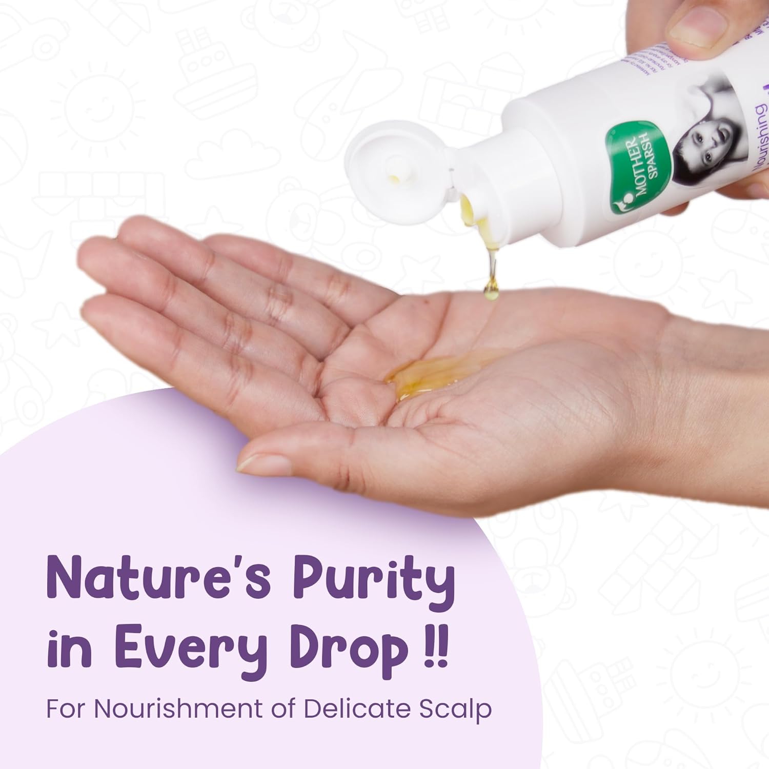 Mother Sparsh Nourishing Baby Hair Oil, Soothe & Nourishes Delicate Baby Scalp, Suitable Hair Oil for Newborns - Grab2buy