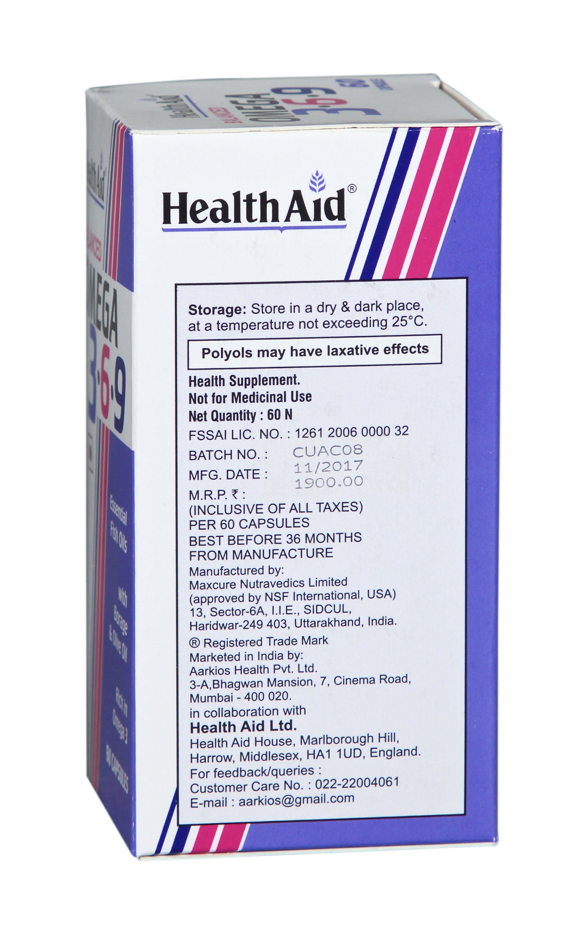 HealthAid Balanced Omega 3.6.9 Capsules - Grab2buy