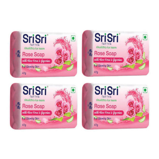 Sri Sri Tattva Rose Soap with Aloe Vera & Glycerine