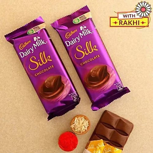 Folk Style Lumba Rakhi Set & Silk Chocolates