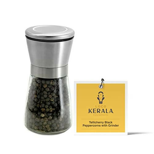 LocoKerala Tellicherry Black Peppercorns with Grinder - Grab2buy