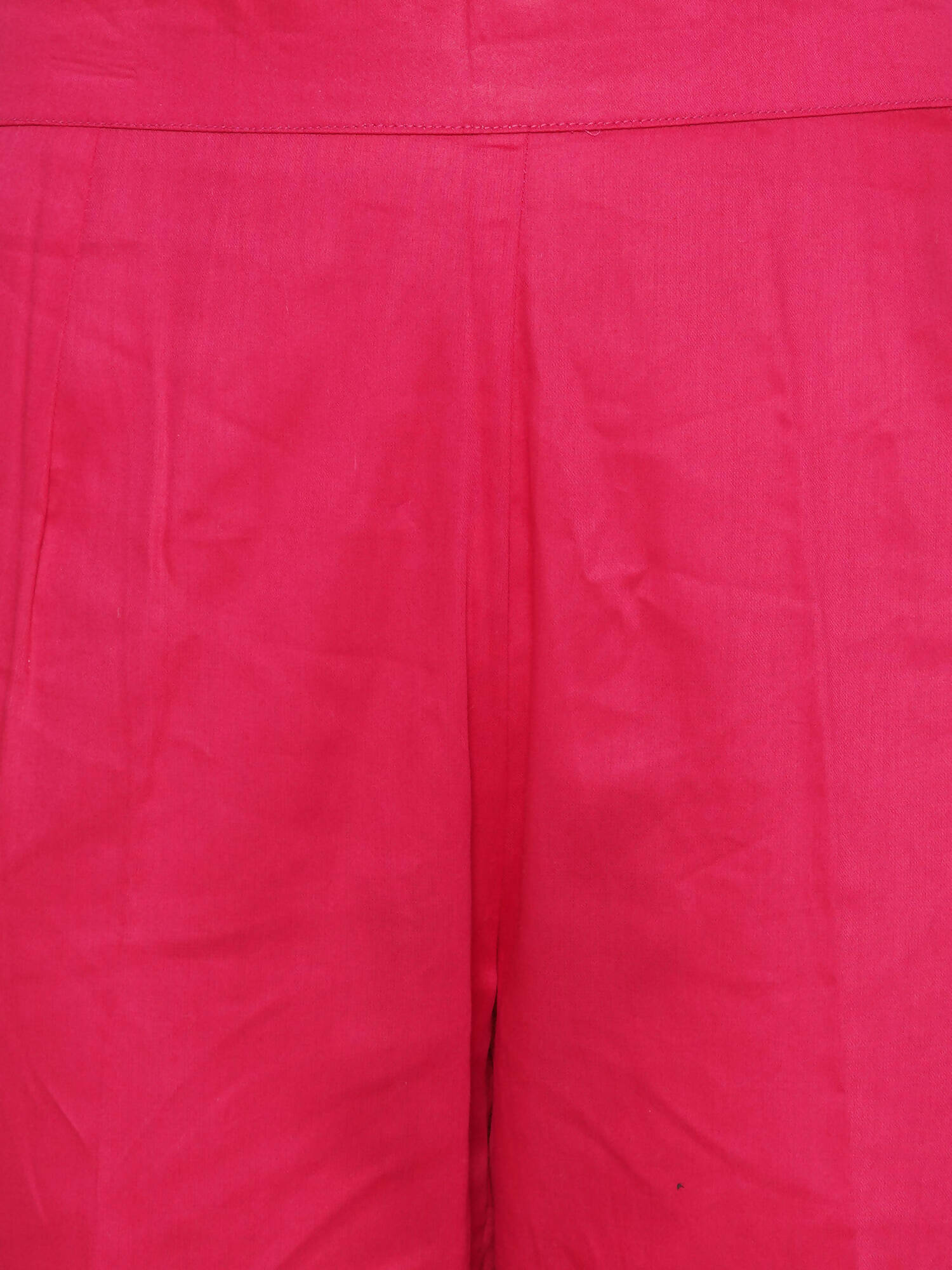 Women Republic Pink And Yellow Cotton Silk hand Embellished Coord set with Pouch - Grab2buy