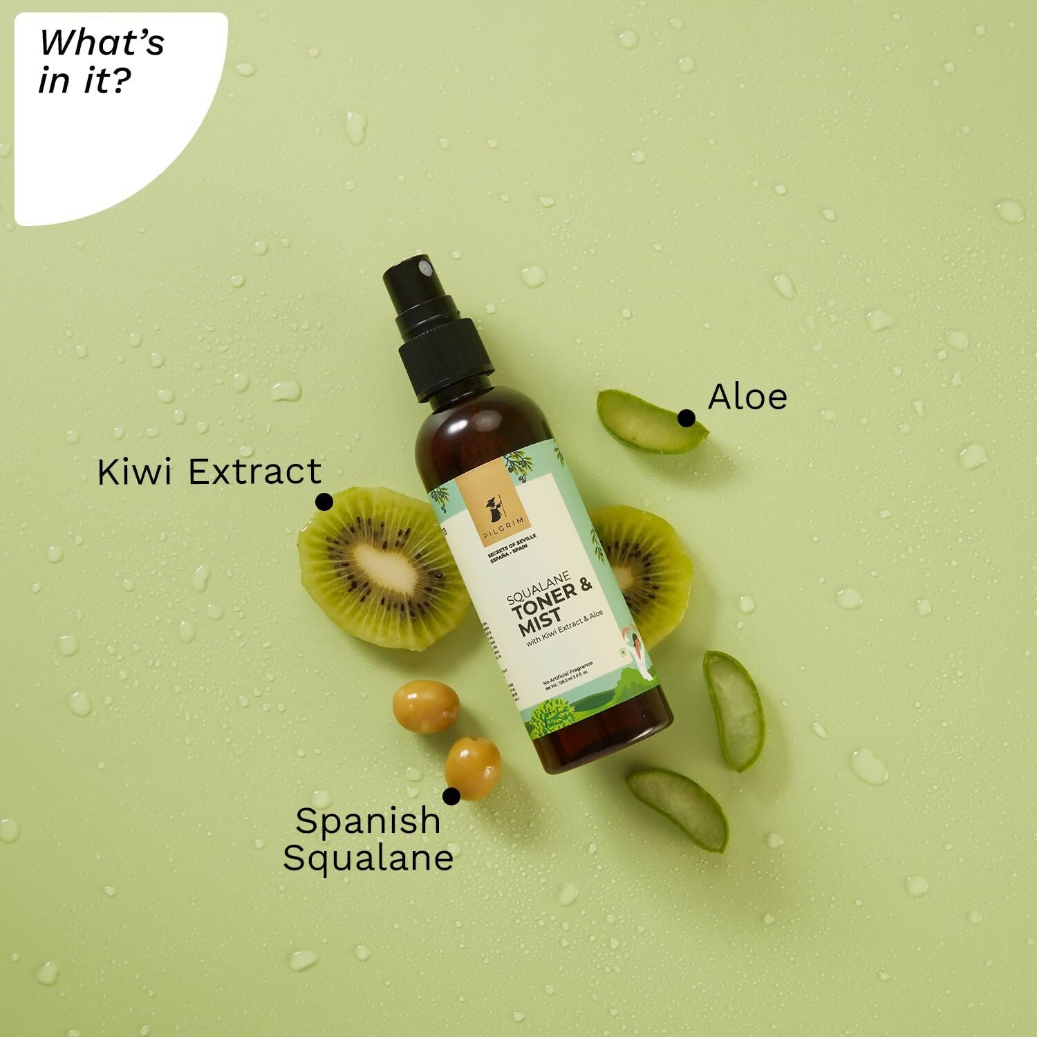 Pilgrim Spanish Face Toner For Glowing Skin, Refreshes & Hydrates Skin, Open Pores Tightening, Acne Prone Skin - Grab2buy