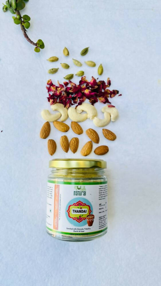 Shuddh Natural Ubtan Based Herbal Gulal | Ayurvedic Thandai Powder |Kashmiri Kahwa |Natural Honey | Holi Gift Hamper - Grab2buy