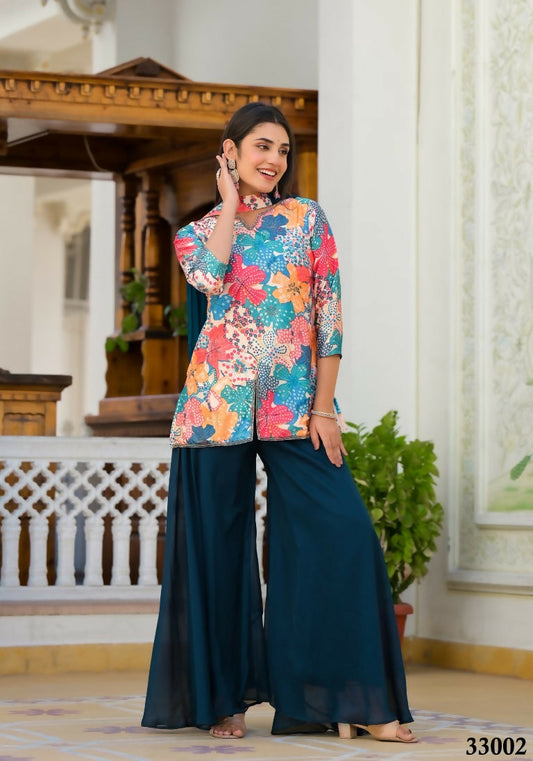 Designer Stylish Cream Dull satin Stitched Suit With Dupatta - Samya