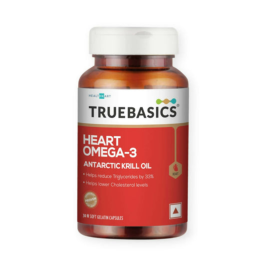 TrueBasics Heart Omega 3 Antarctic Krill Oil Capsules - Grab2buy