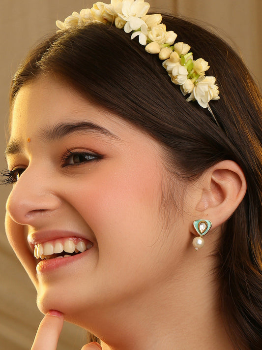 Ruby Raang Ruhani Green Pearl Earrings