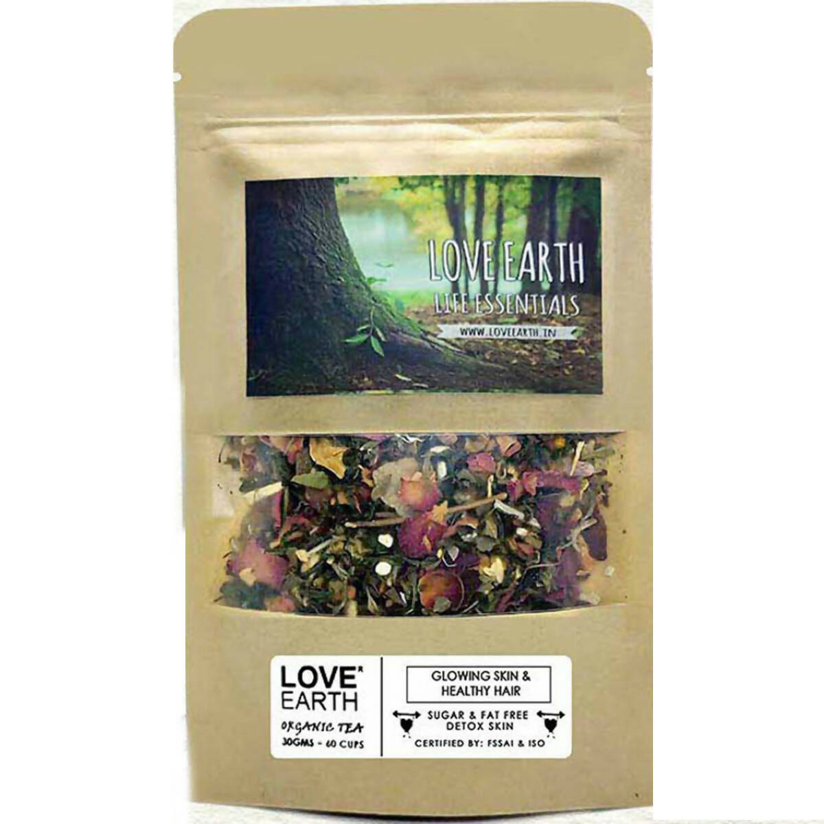 Love Earth Life Essentials Organic tea (Glowing Skin & Healthy Hair) - Grab2buy
