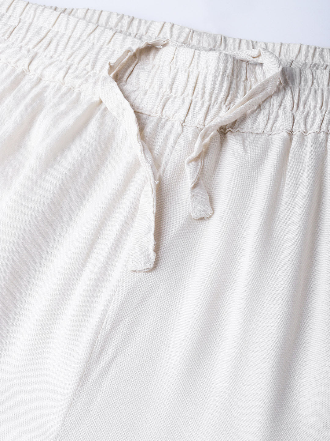 Juniper Women Offwhite Rayon Solid Wide Leg Palazzo - Grab2buy