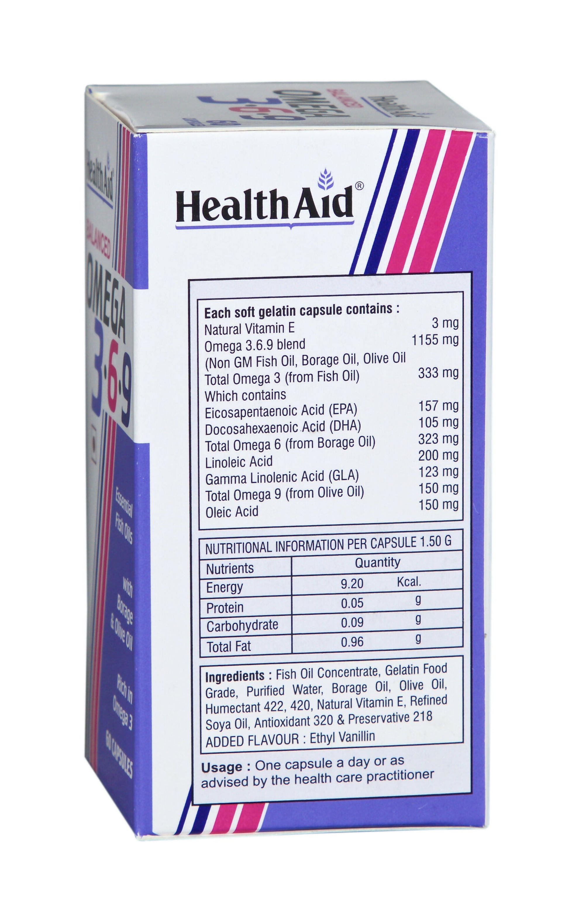 HealthAid Balanced Omega 3.6.9 Capsules - Grab2buy